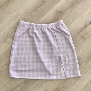 Y2k Pastel Plaid Bow Mini Skirt